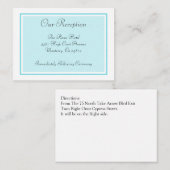 ウェディング レセプション 挿入カード アクア ティール エンクロージャーカード (正面/裏面)