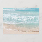 ウェディング・レセプション | 現代のイニシャル ビーチ エンクロージャーカード (裏面)