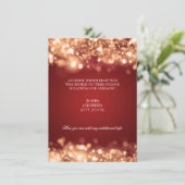 ウェディング レセプション 輝く ライト ゴールド エンクロージャーカード (スタンド正面)
