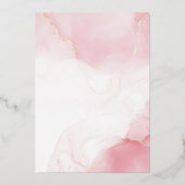 ウェディング | ロマンチックなピンクのムーンマンデラ 箔招待状 (裏面)