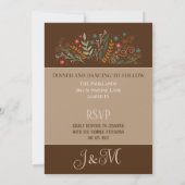 ウェディング ワイルドフラワーズ モダン インスピリビティ エレガント 招待状 (裏面)