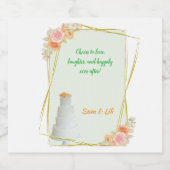 ウェディング ワイン & スパークリング ワイン ボトル ラベル (シングルラベル)