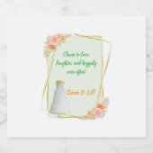 ウェディング ワイン & スパークリング ワイン ボトル ラベル (シングルラベル)