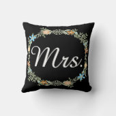 ウェディング ヴィンテージ フラワー ガーランド サッカーパイロット クッション (裏面)