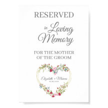 ウェディング 予約席 愛の記憶 フラワーハート