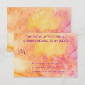 ウェディング　出欠確認カード　生花 出欠カード (正面/裏面)