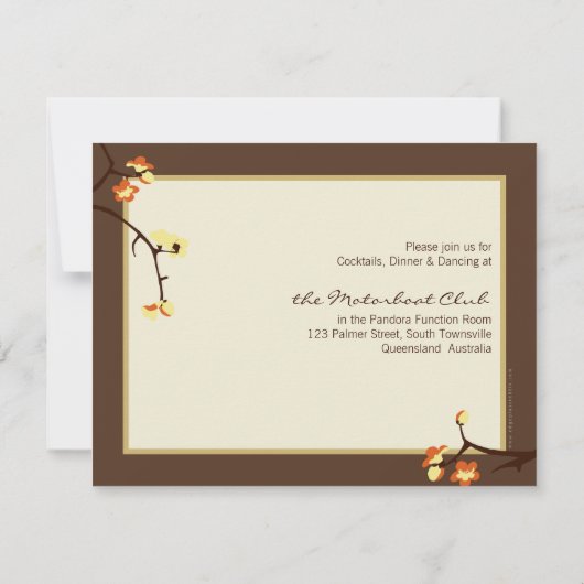 ウェディング　受付カード :: さくら３L 招待状 (裏面)