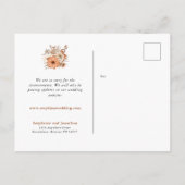 ウェディング 同じ愛 新しい計画 日程 秋の花 案内ポストカード (裏面)