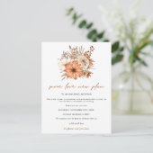 ウェディング 同じ愛 新しい計画 日程 秋の花 案内ポストカード (スタンド正面)