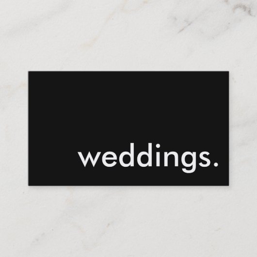 ウェディング. 名刺 (正面)