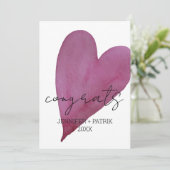 ウェディング 婚約 贈り物 ハート 案内状 (スタンド正面)