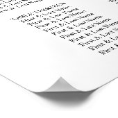 ウェディング+席次表+偽金+白 ポスター (角)