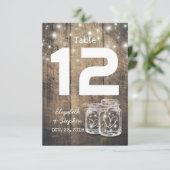 ウェディング 席次 テーブルナンバー メイソンジャー ライト (スタンド正面)