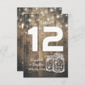ウェディング 席次 テーブルナンバー メイソンジャー ライト (正面/裏面)