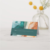 ウェディング |抽象芸術アゲモダンート・ジェイド プレイスカード (正面)