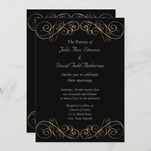 ウェディング 招待状 (正面/裏面)