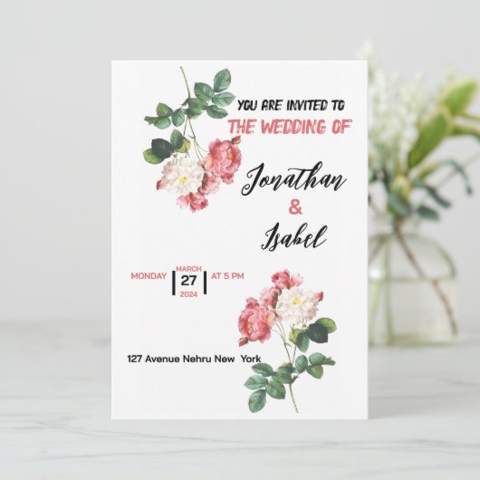 ウェディング 招待状 (スタンド正面)