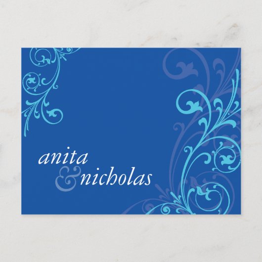 ウェディング　招待状 :: すばらしい６ インビテーションポストカード (正面)