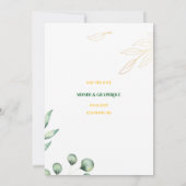 ウェディング　招待状　アート 招待状 (裏面)