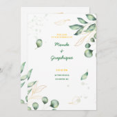 ウェディング　招待状　アート 招待状 (正面/裏面)