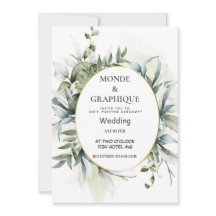 ウェディング　招待状　アート