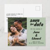 ウェディング 招待状 オーダーメイド フォト SAVE the DATE カード (正面/裏面)