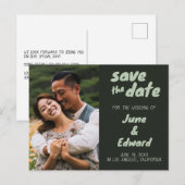 ウェディング 招待状 オーダーメイド フォト SAVE the DATE カード (正面/裏面)