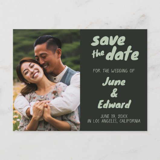 ウェディング 招待状 オーダーメイド フォト SAVE the DATE カード (正面)