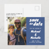 ウェディング 招待状 オーダーメイド フォト SAVE THE DATE カード (正面/裏面)