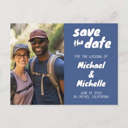 ウェディング 招待状 オーダーメイド フォト SAVE THE DATE カード (正面)
