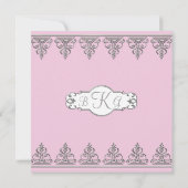 ウェディング　招待状 - クラシック バロック スワール サークル 招待状 (裏面)