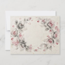  ウェディング 　招待状&ステーショナリー 　赤い薔薇 出欠カード