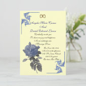 ウェディング　招待状　ヴィンテージ　ローズ　シャビー　シック 招待状 (スタンド正面)