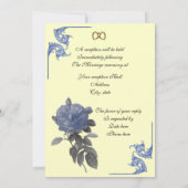 ウェディング　招待状　ヴィンテージ　ローズ　シャビー　シック 招待状 (裏面)