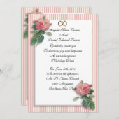 ウェディング 招待状 ヴィンテージ ローズ シャビー シック 招待状 (正面/裏面)