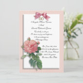 ウェディング　招待状　ヴィンテージ　ローズ　シャビー　シック 招待状 (スタンド正面)