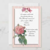 ウェディング　招待状　ヴィンテージ　ローズ　シャビー　シック 招待状 (裏面)