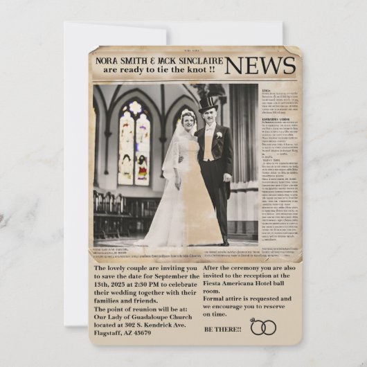 「ウェディング 招待状」 招待状 (正面)