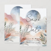 ウェディング 招待状 水彩 (正面/裏面)