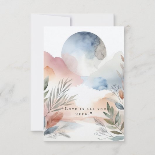 ウェディング 招待状 水彩 (裏面)