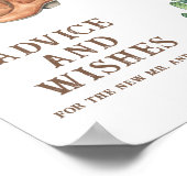 ウェディング - 新婚カップルへのアドバイスと願い ポスター (角)