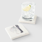 ウェディング　新婦新郎ダンス　水彩コースター ストーンコースター (横)