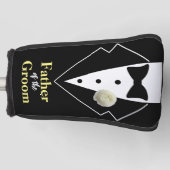 ウェディング 新郎の父 タキシード 名入れ ゴルフヘッドカバー (正面)