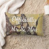 ウェディング 新郎 新婦 宝石 黄 赤 大理石 記念品 ランバークッション (ブランケット)