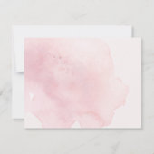 ウェディング | 日付の保存PHOTO赤面ピンク セーブザデート (裏面)