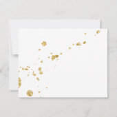 ウェディング | 日付を保存するPHOTO Blue(ばちゃばちゃ)跳ねる セーブザデート (裏面)