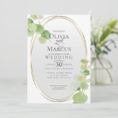 ウェディング | 春モダンのユーカリ 招待状 (スタンド正面)
