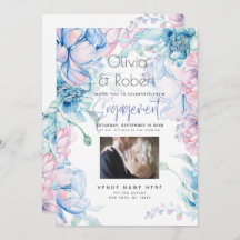 ウェディング | 空色とバブルガムピンクの芍薬