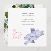ウェディング 結婚 ミニマル カリグラフィー フローラル 案内状 (正面/裏面)