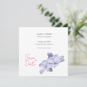 ウェディング 結婚 ミニマル カリグラフィー フローラル 案内状 (スタンド正面)